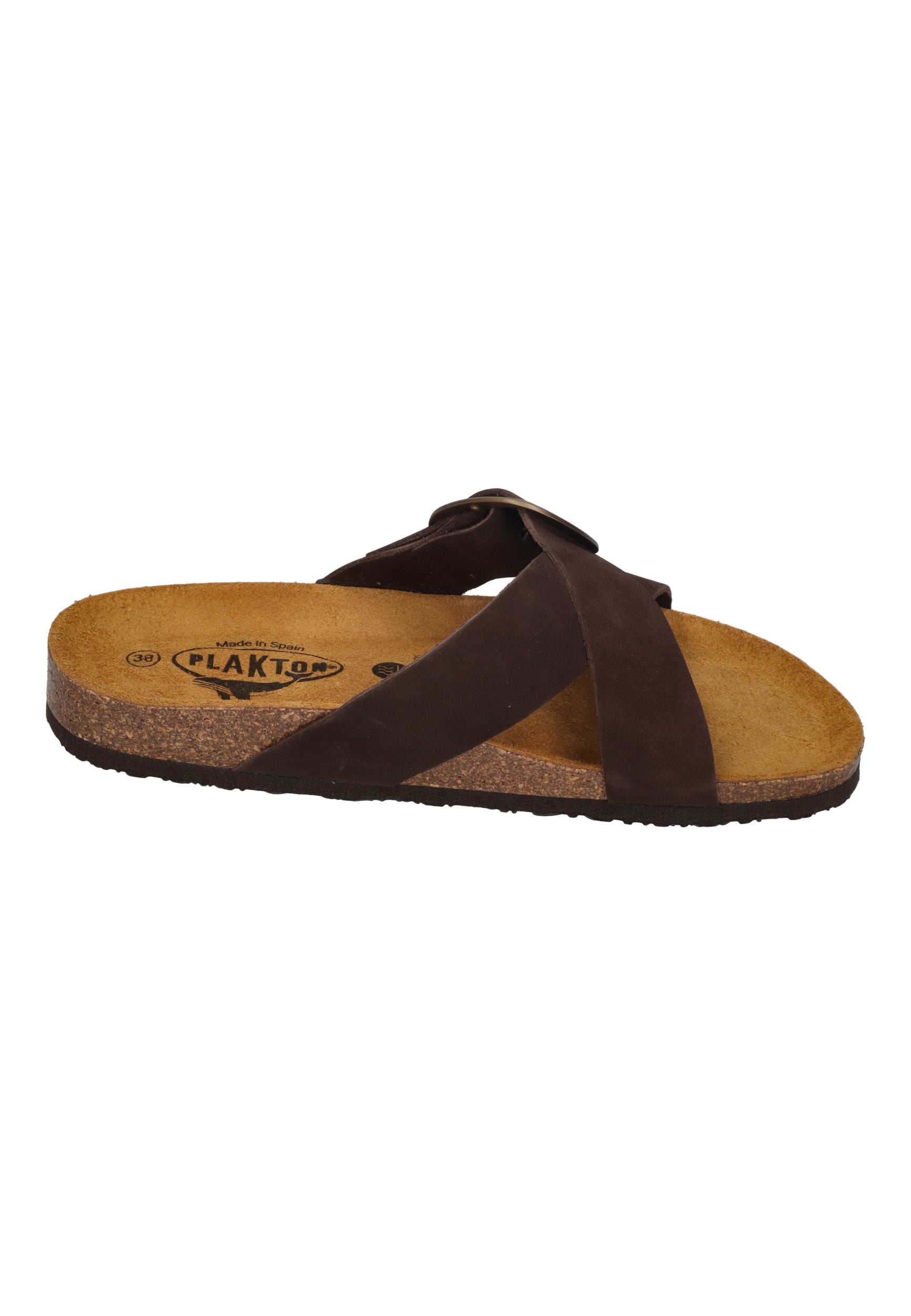 PLAKTON Damen Pantoletten BRAMMA 185690 marron