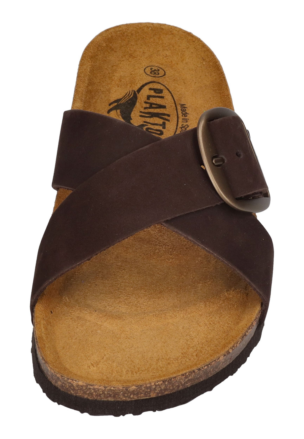 PLAKTON Damen Pantoletten BRAMMA 185690 marron