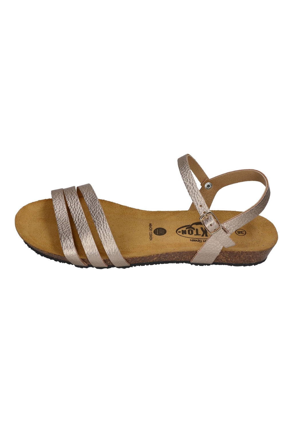 PLAKTON Damen Sandalen FRAN ALOU 405080 nude metallic rose