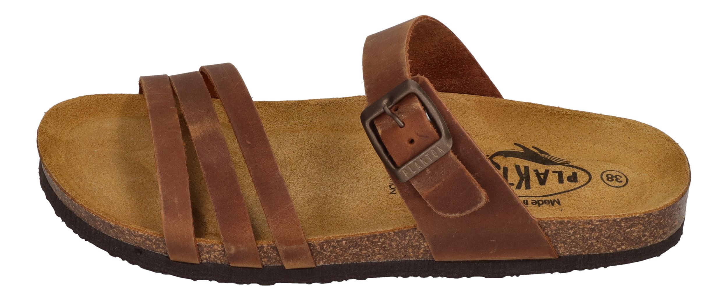 PLAKTON Damenschuhe Pantoletten - BERTA 185862 - roble