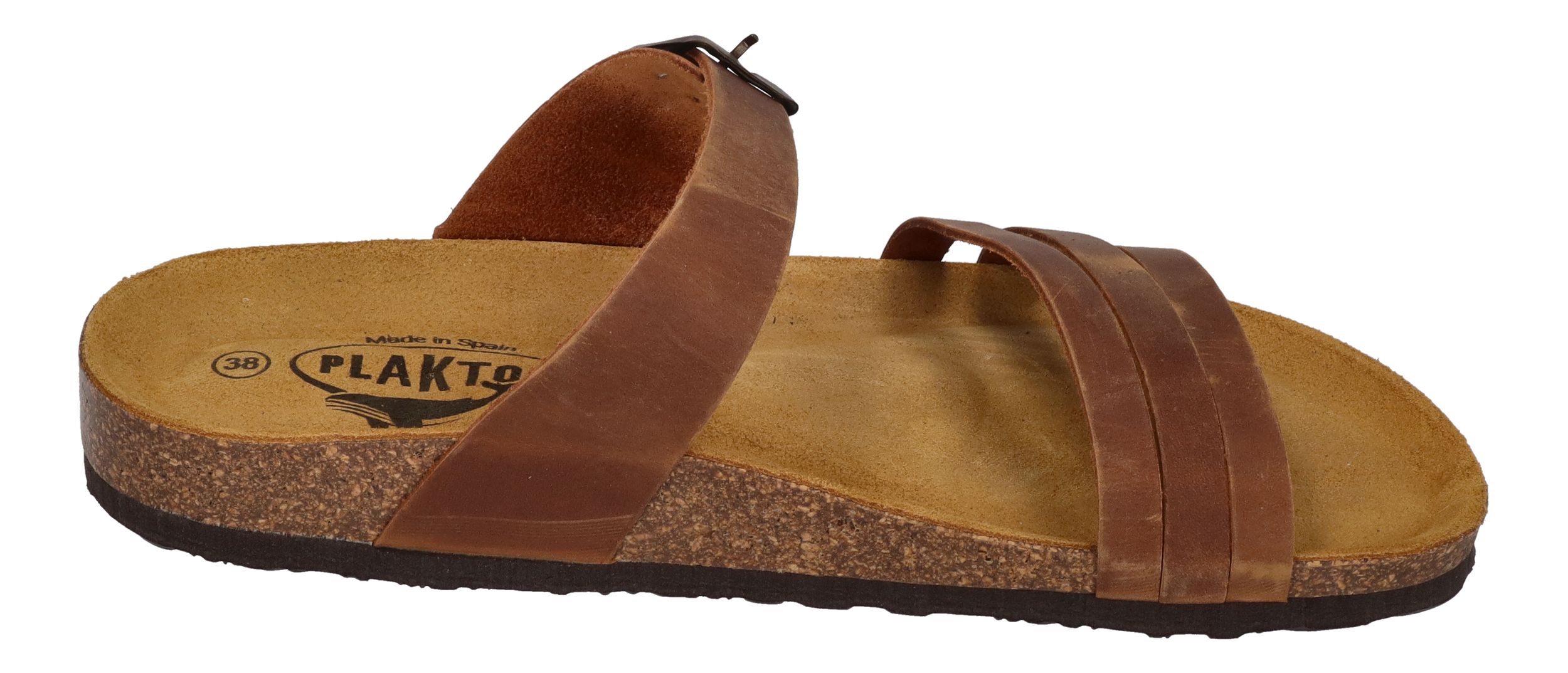 PLAKTON Damenschuhe Pantoletten - BERTA 185862 - roble