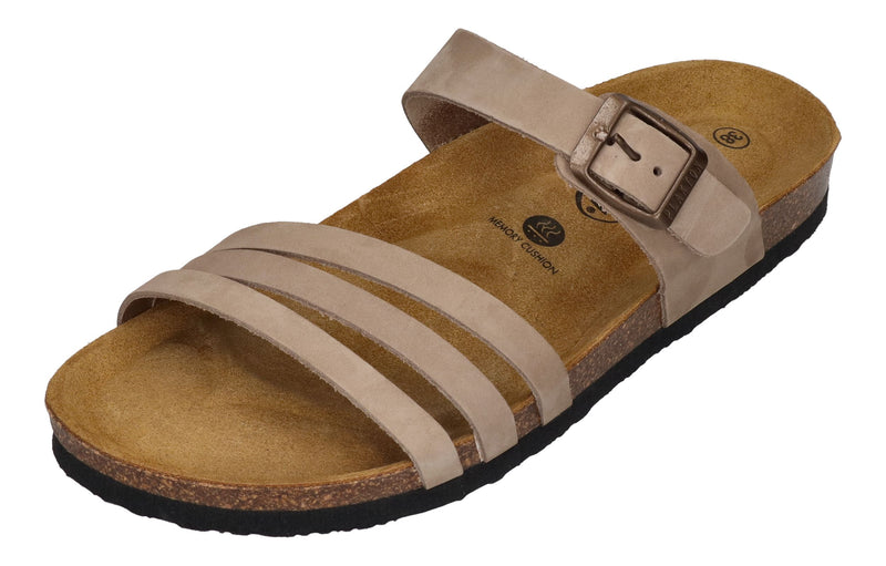 PLAKTON Damenschuhe Pantoletten - BERTA 185862 - taupe