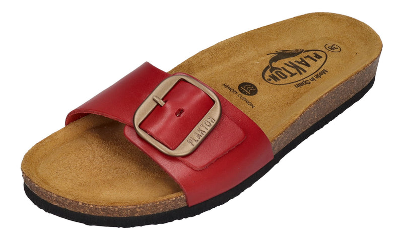 PLAKTON Damenschuhe Pantoletten - BIS 3 181018 - rojo