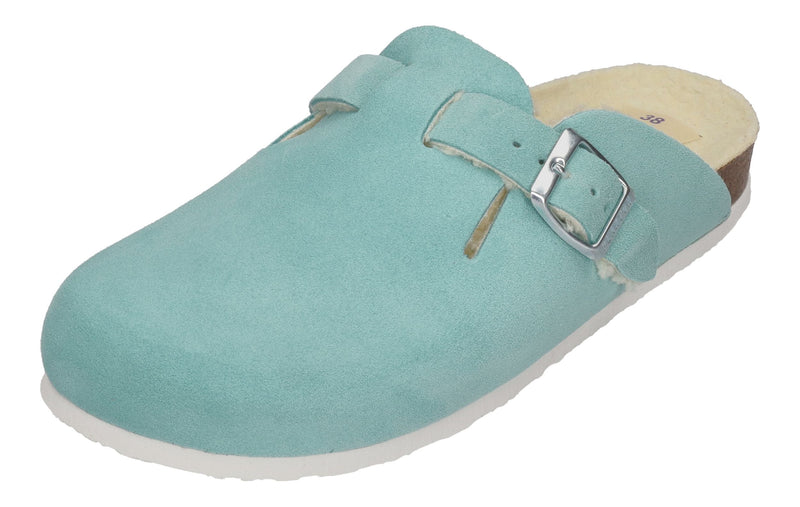 PLAKTON Damen Clogs BLOGG WOOL 181539 celeste 729-X