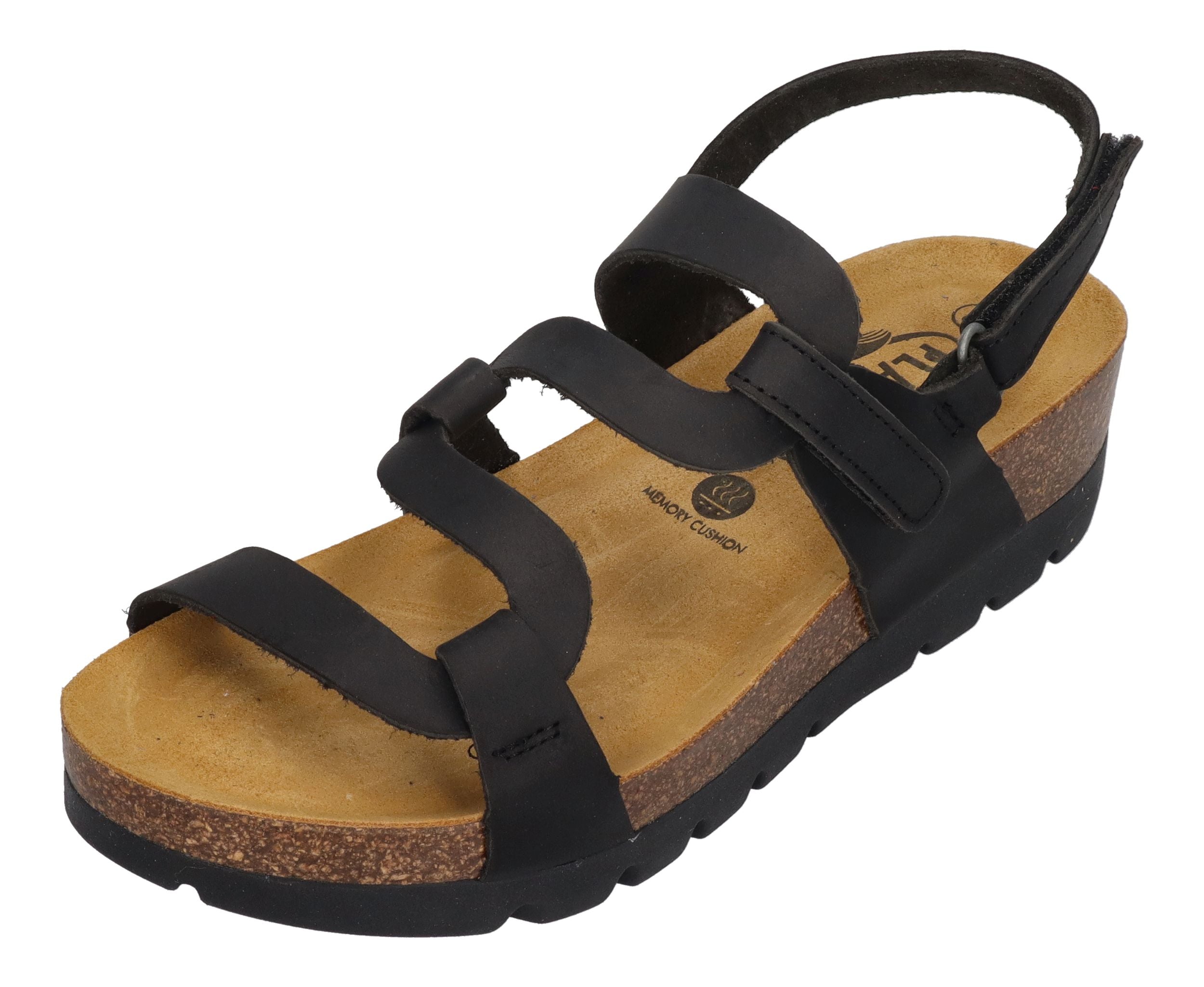 PLAKTON Damenschuhe Sandaletten CURVI 352005 - negro