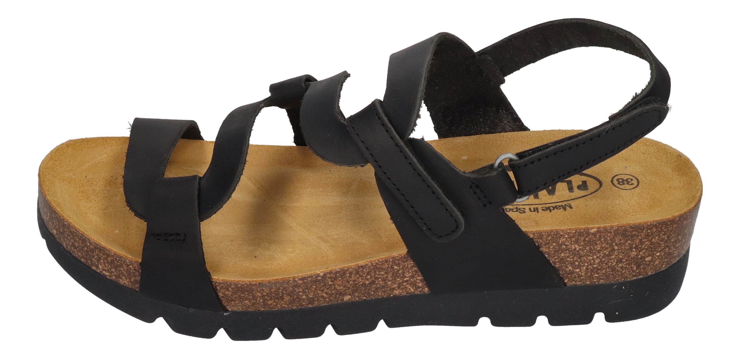 PLAKTON Damenschuhe Sandaletten CURVI 352005 - negro