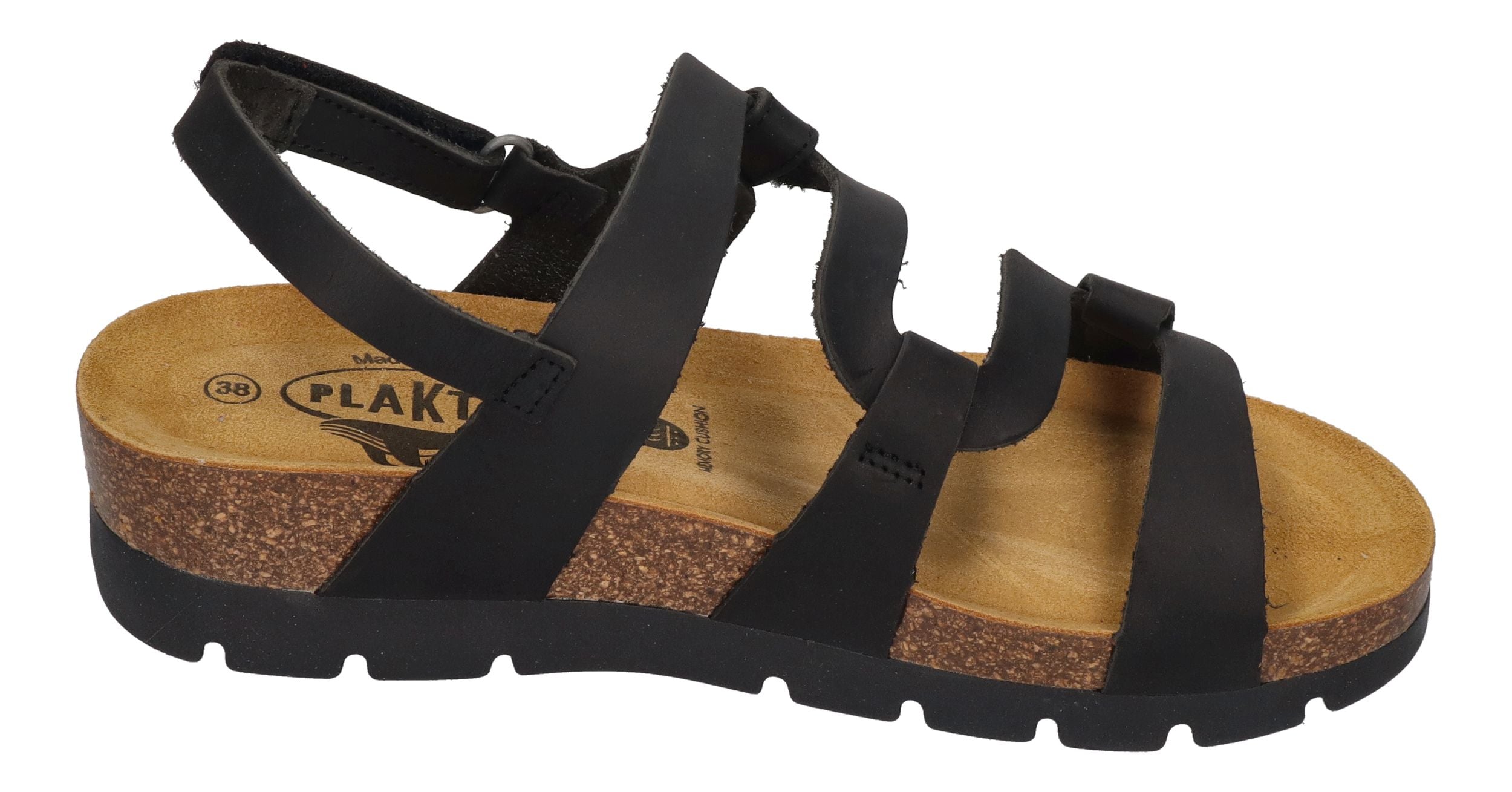 PLAKTON Damenschuhe Sandaletten CURVI 352005 - negro