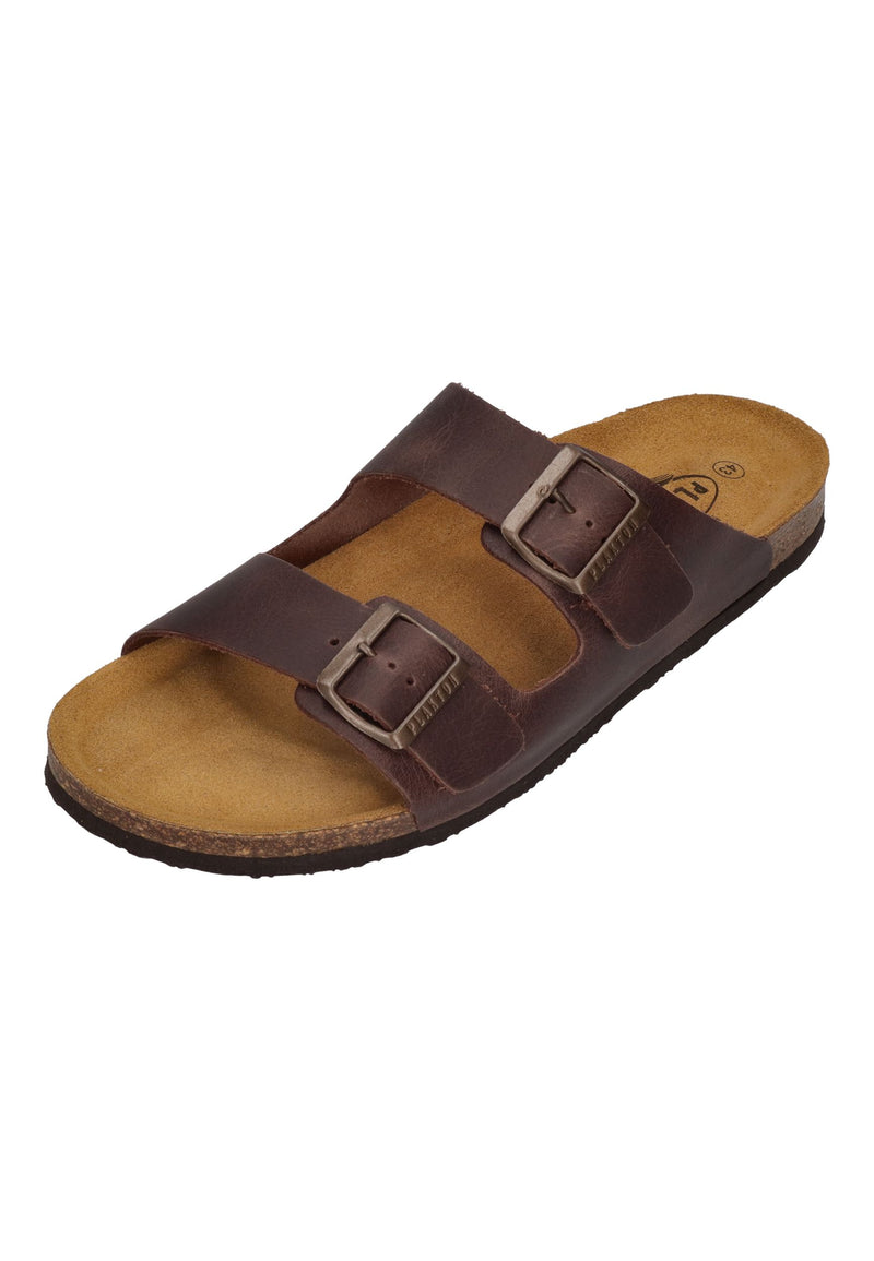 PLAKTON Herren Pantoletten BARNA 175857 coffee