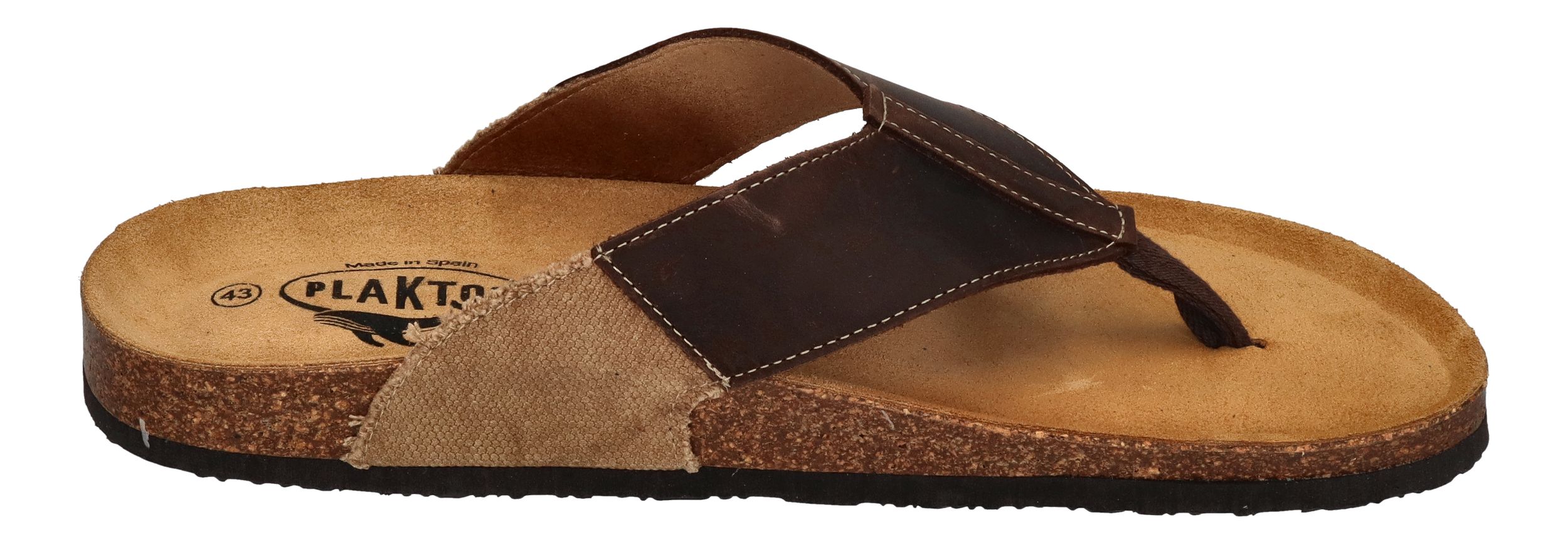 PLAKTON Herrenschuhe Zehentrenner BORNEO 175531- marron