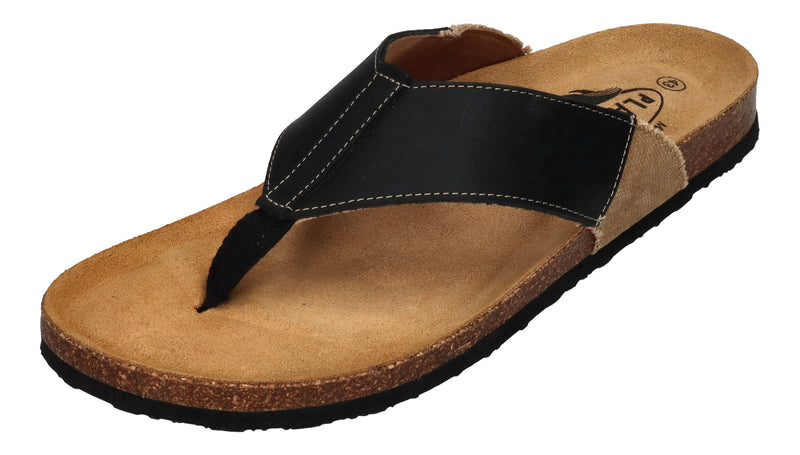 PLAKTON Herrenschuhe Zehentrenner BORNEO 175531- negro