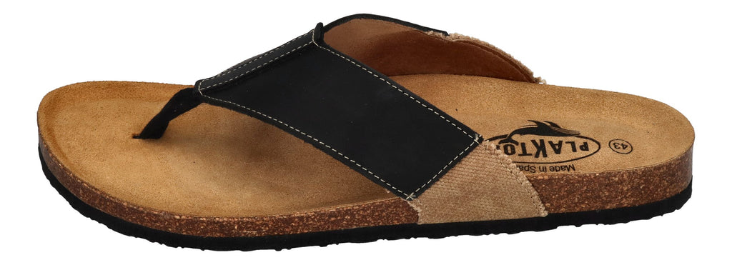 PLAKTON Herrenschuhe Zehentrenner BORNEO 175531- negro
