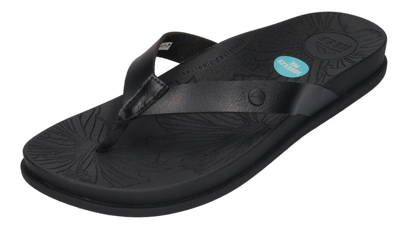 REEF Damenschuhe Zehentrenner - CUSHION PORTO CRUZ - black night
