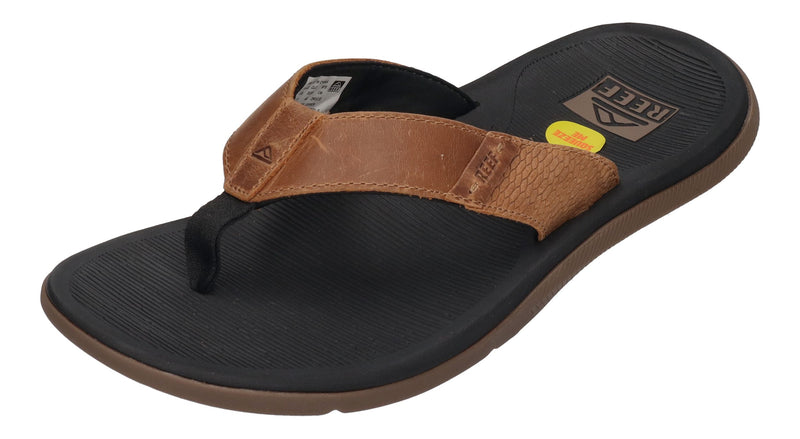 REEF Herrenschuhe Zehentrenner - SANTA ANA - black and tan