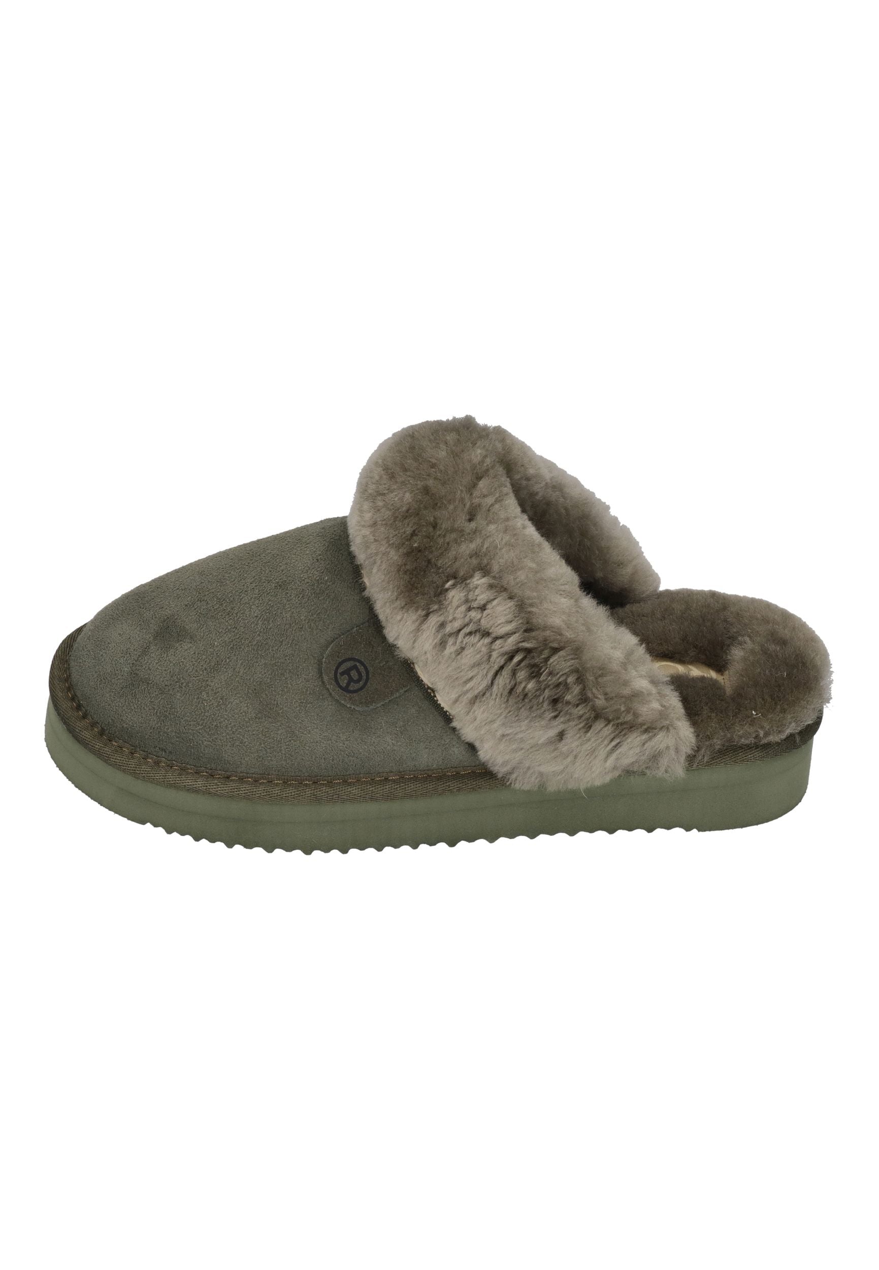 ROHDE Damen Lammfell Hausschuhe - GENOVA 7080 Olive