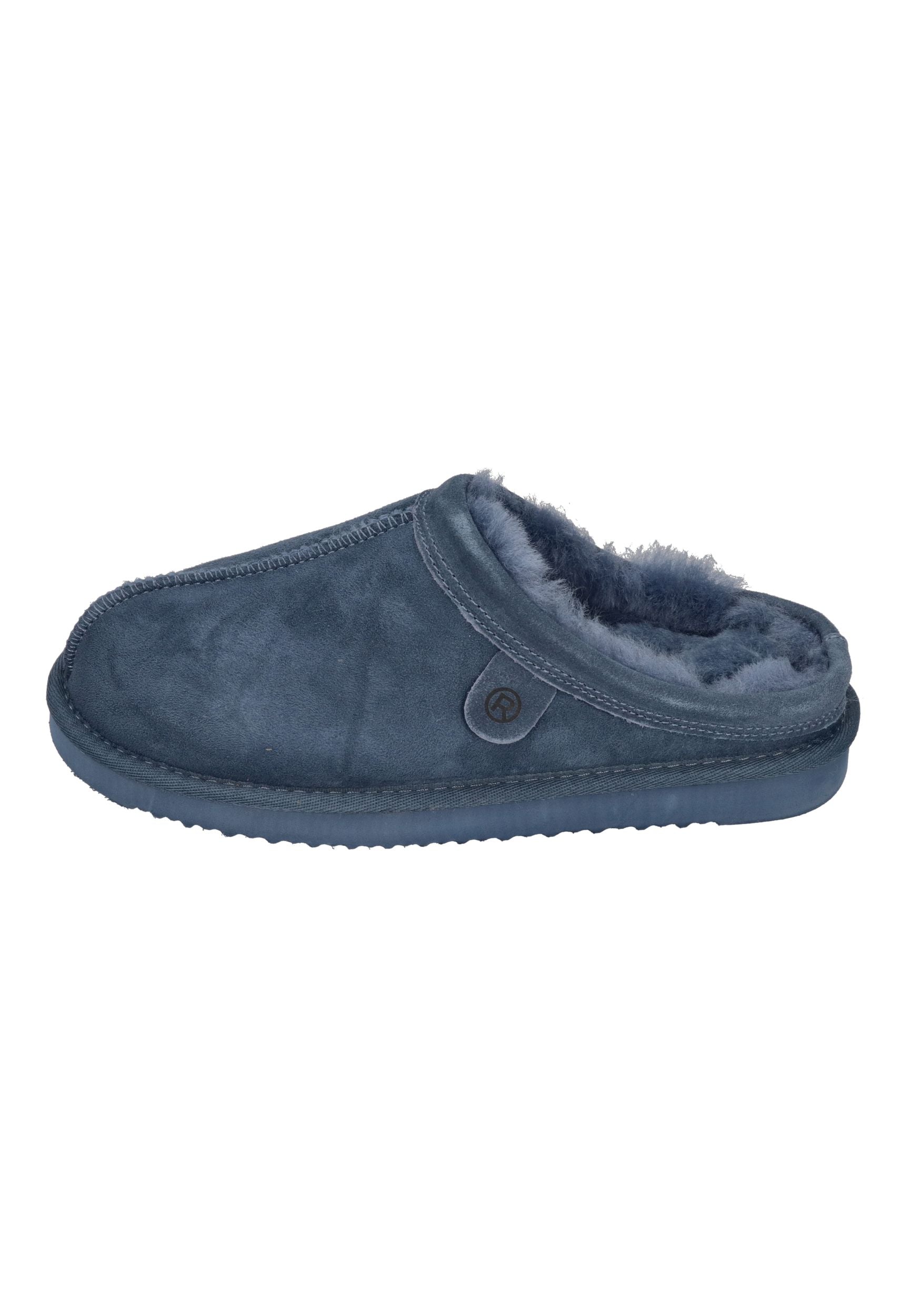ROHDE Damen Lammfell Hausschuhe - GENOVA 7090 blau