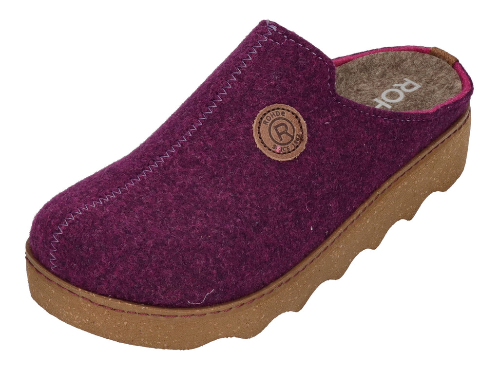 ROHDE Damenschuhe Hausschuhe - FOGGIA 6120-59 - brombeere