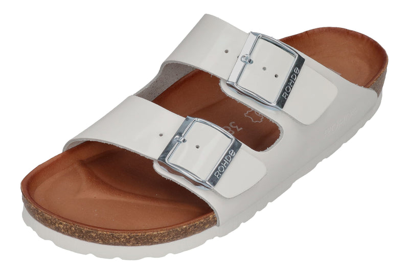 ROHDE Damenschuhe - Pantoletten ALBA 5636 Weiss Lack