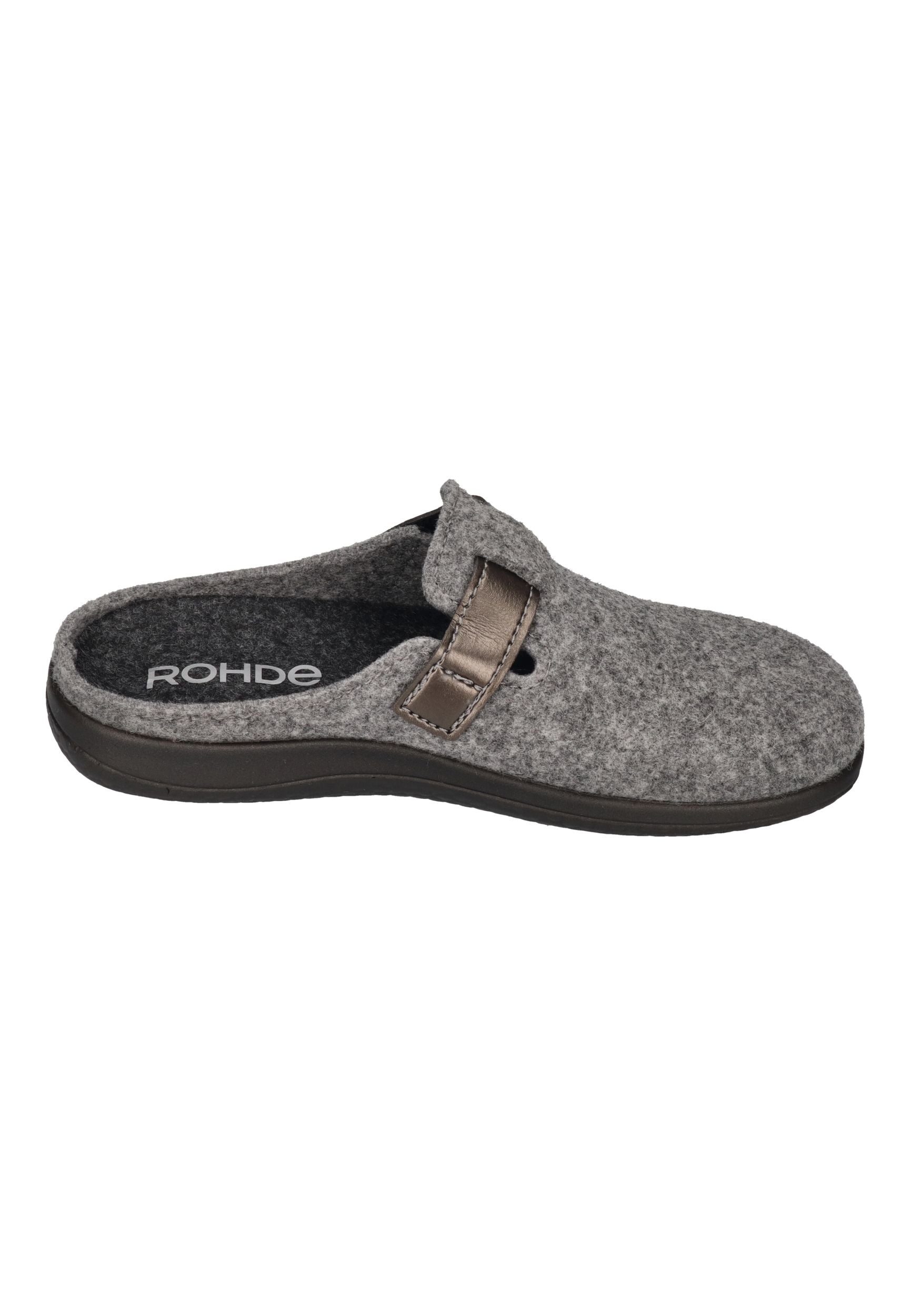 ROHDE Damenschuhe Hausschuhe - BARI 6549 grau
