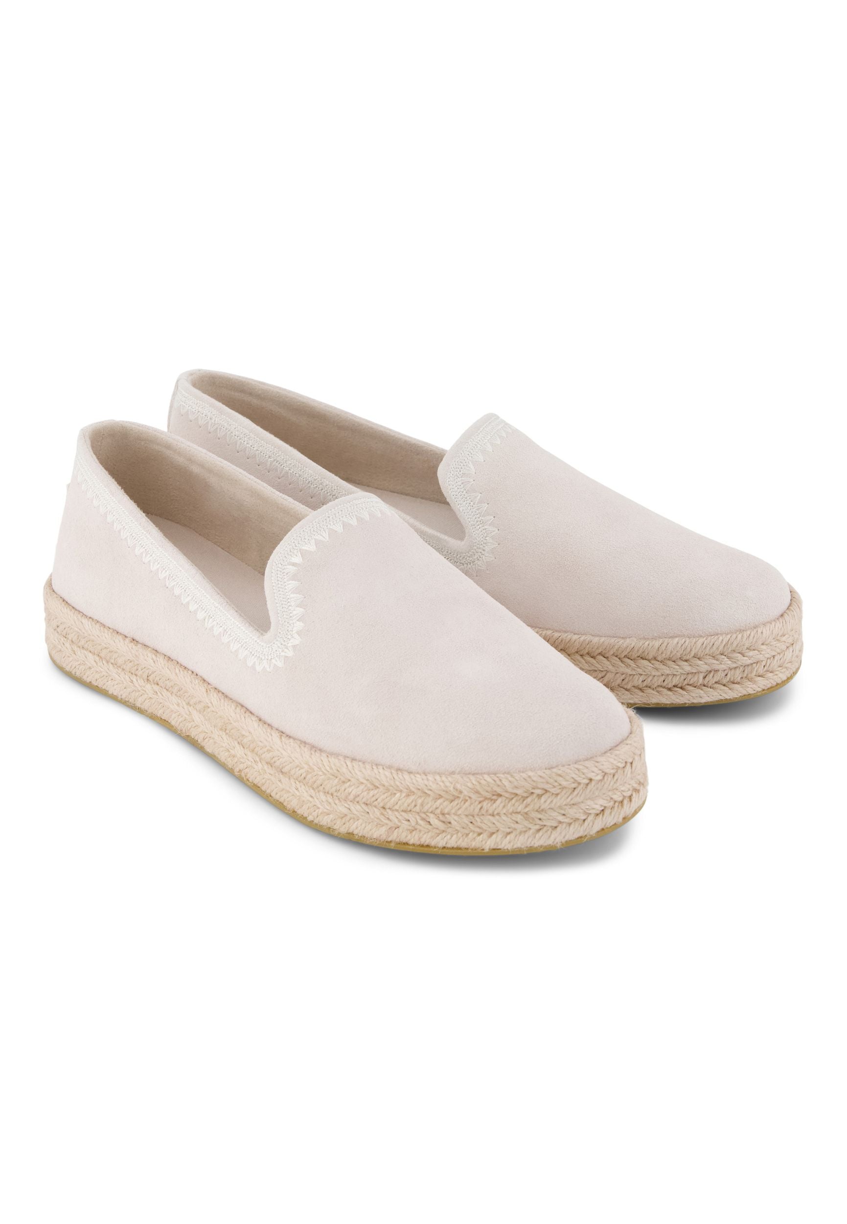 TOMS Damen Espadrilles CAROLINA 10023050 soft grey suede embroidery