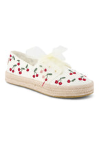 TOMS Damen Espadrilles CAROLINA LACE UP 10023260 egret cherry embroidery