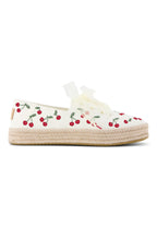 TOMS Damen Espadrilles CAROLINA LACE UP 10023260 egret cherry embroidery