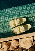 ESPADRIJ L'ORIGINALE Damen Pantolette AMI POOL jaune