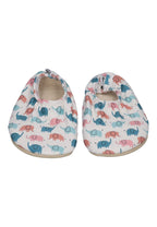 SLIPSTOP Kinder Hausschuhe Badeschuhe AFRO Elefanten hellbeige