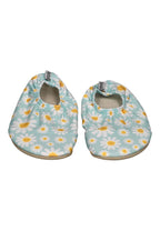 SLIPSTOP Kinder Hausschuhe Badeschuhe BOUQUET Margariten Mintgrün