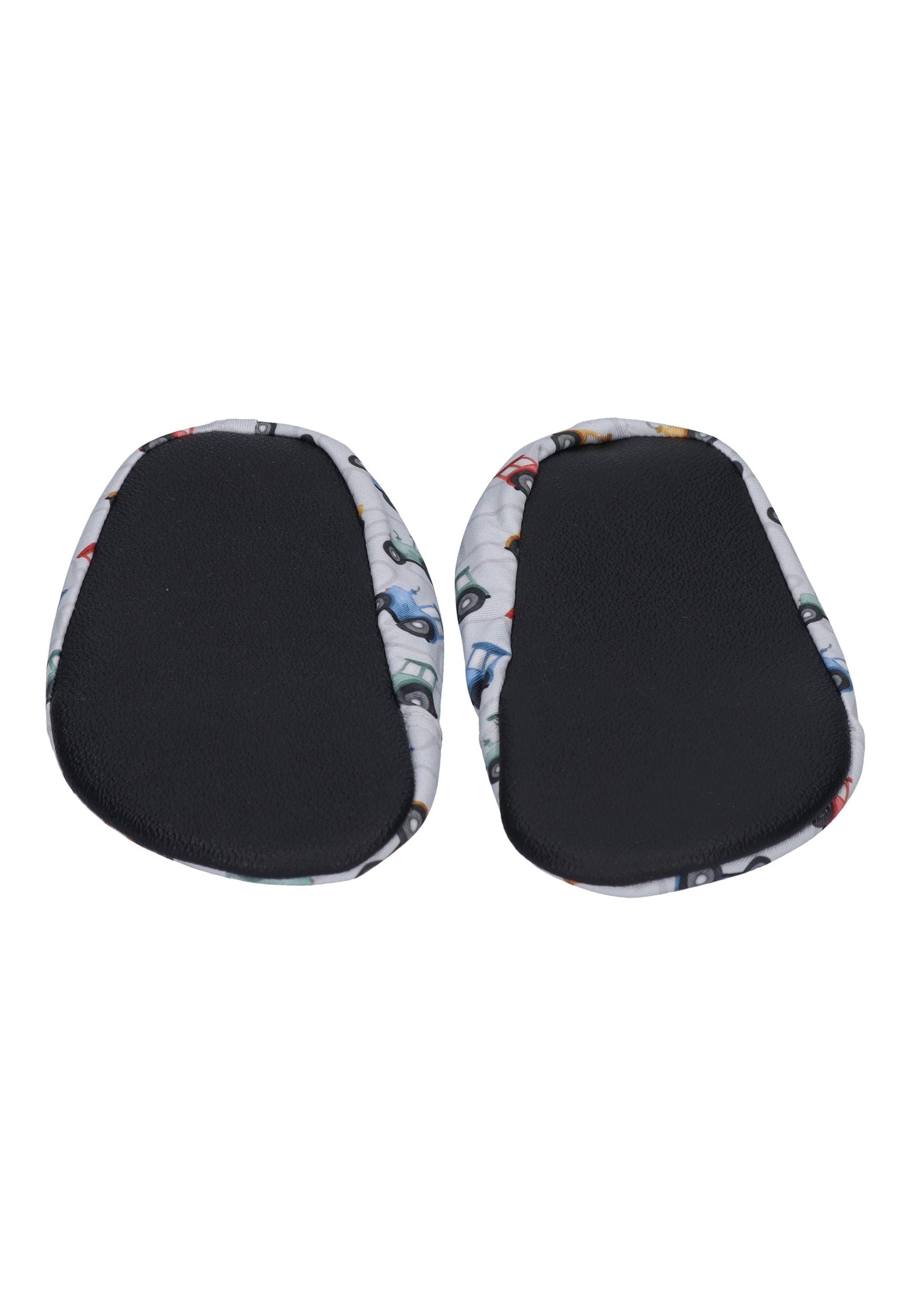 SLIPSTOP Kinder Hausschuhe Badeschuhe HARVESTER Traktoren Grau