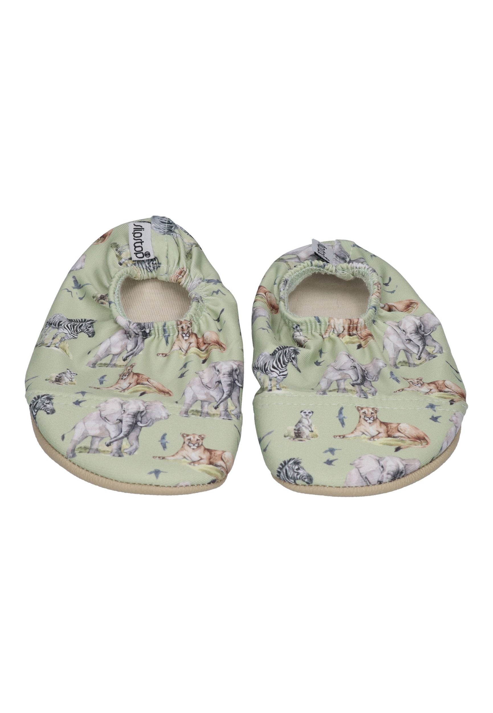 SLIPSTOP Kinder Hausschuhe Badeschuhe KALAHARI Grün