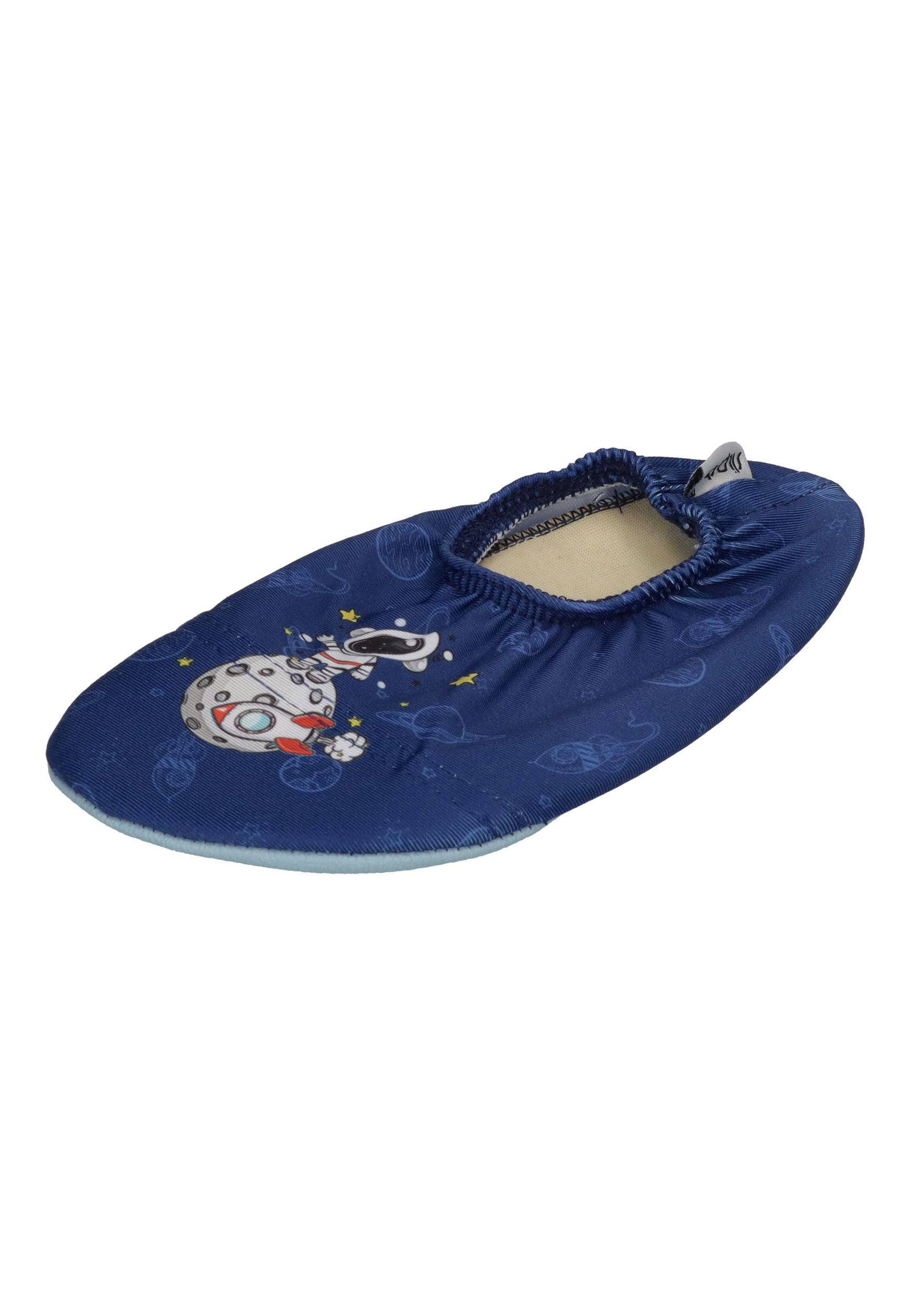 SLIPSTOP Kinder Hausschuhe Badeschuhe NASA Weltraum Dunkelblau
