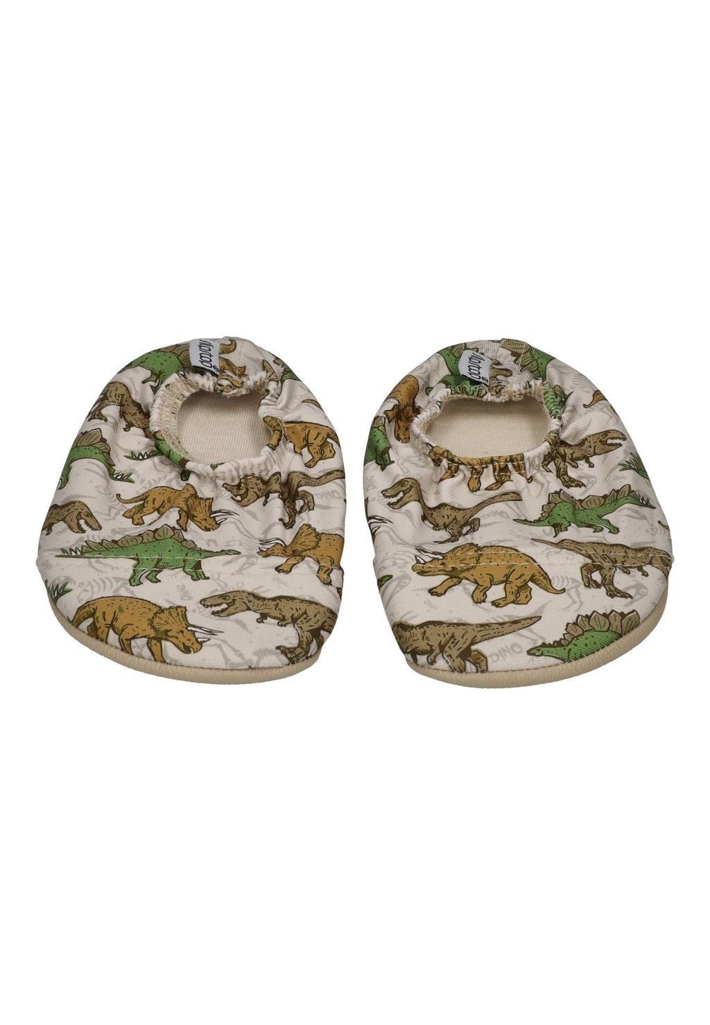 SLIPSTOP Kinder Hausschuhe Badeschuhe PALEOS Dinosaurier Beige