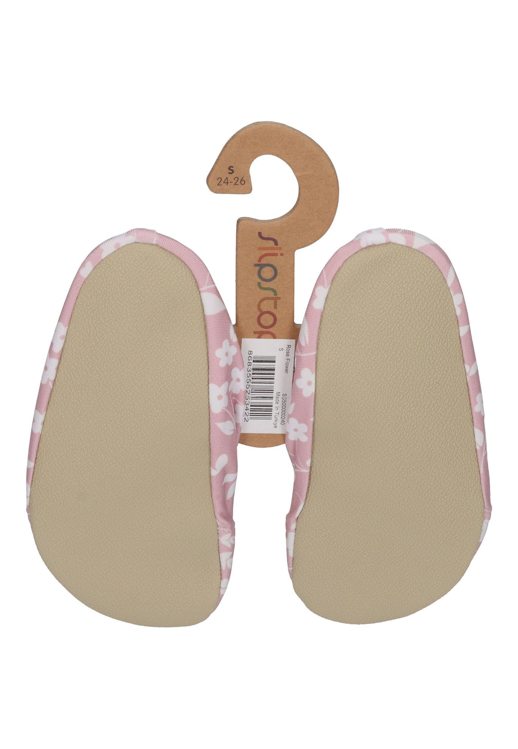 SLIPSTOP Kinder Hausschuhe Badeschuhe ROSE FLOWER Blumen Altrosa