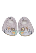 SLIPSTOP Kinder Hausschuhe Badeschuhe SAY CHEESE Tiere beige