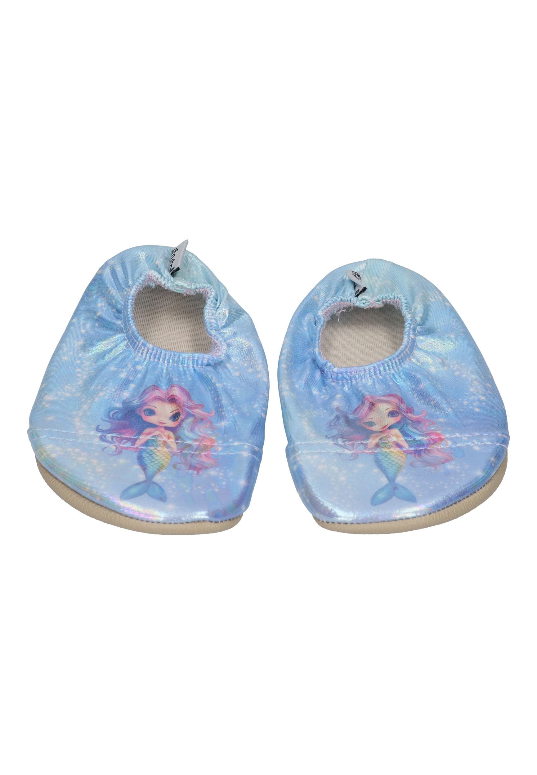 SLIPSTOP Kinder Hausschuhe Badeschuhe SEAMAID Meerjungfrau Blau-Lila
