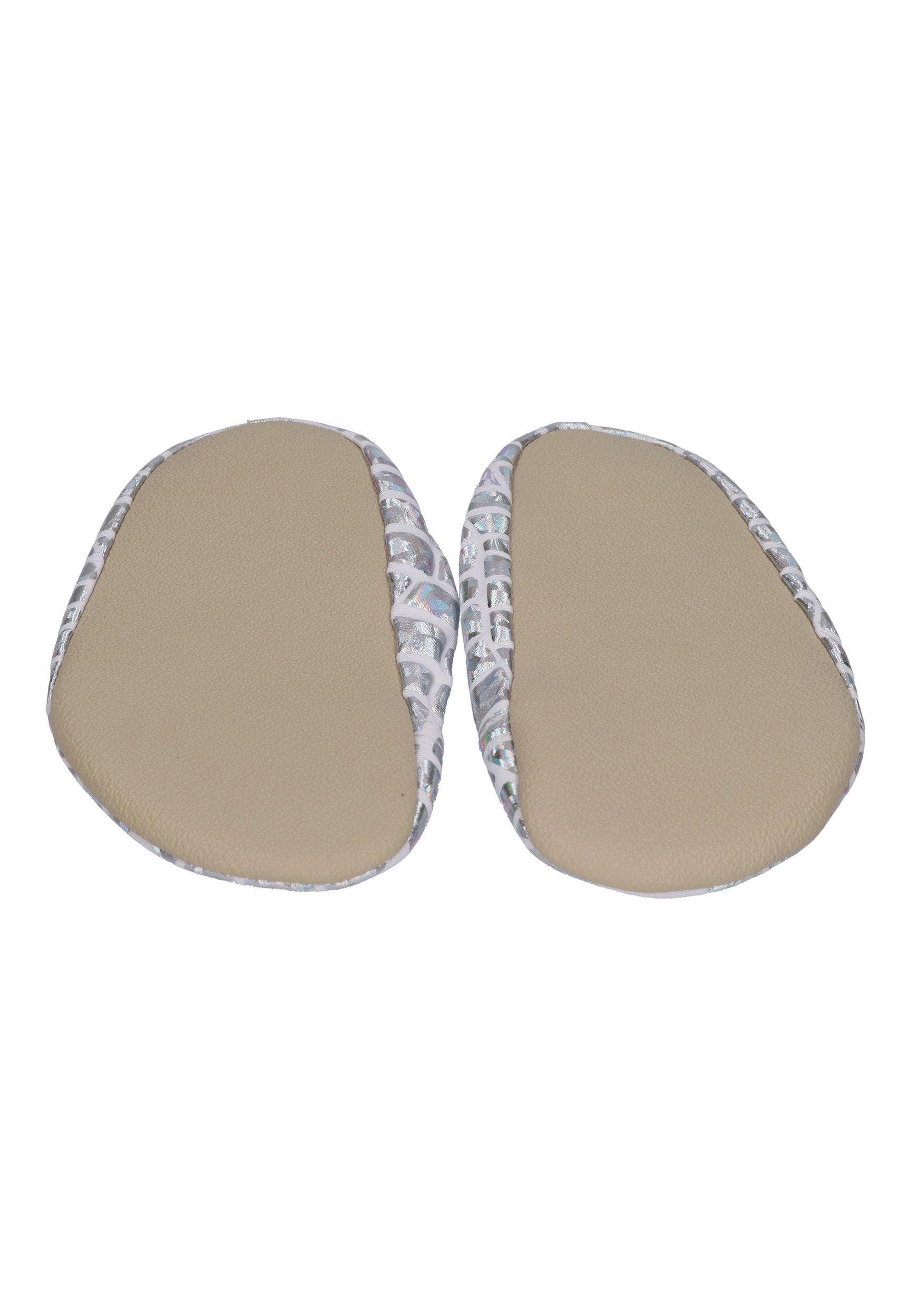 SLIPSTOP Kinder Hausschuhe Badeschuhe SILVER silberglänzend