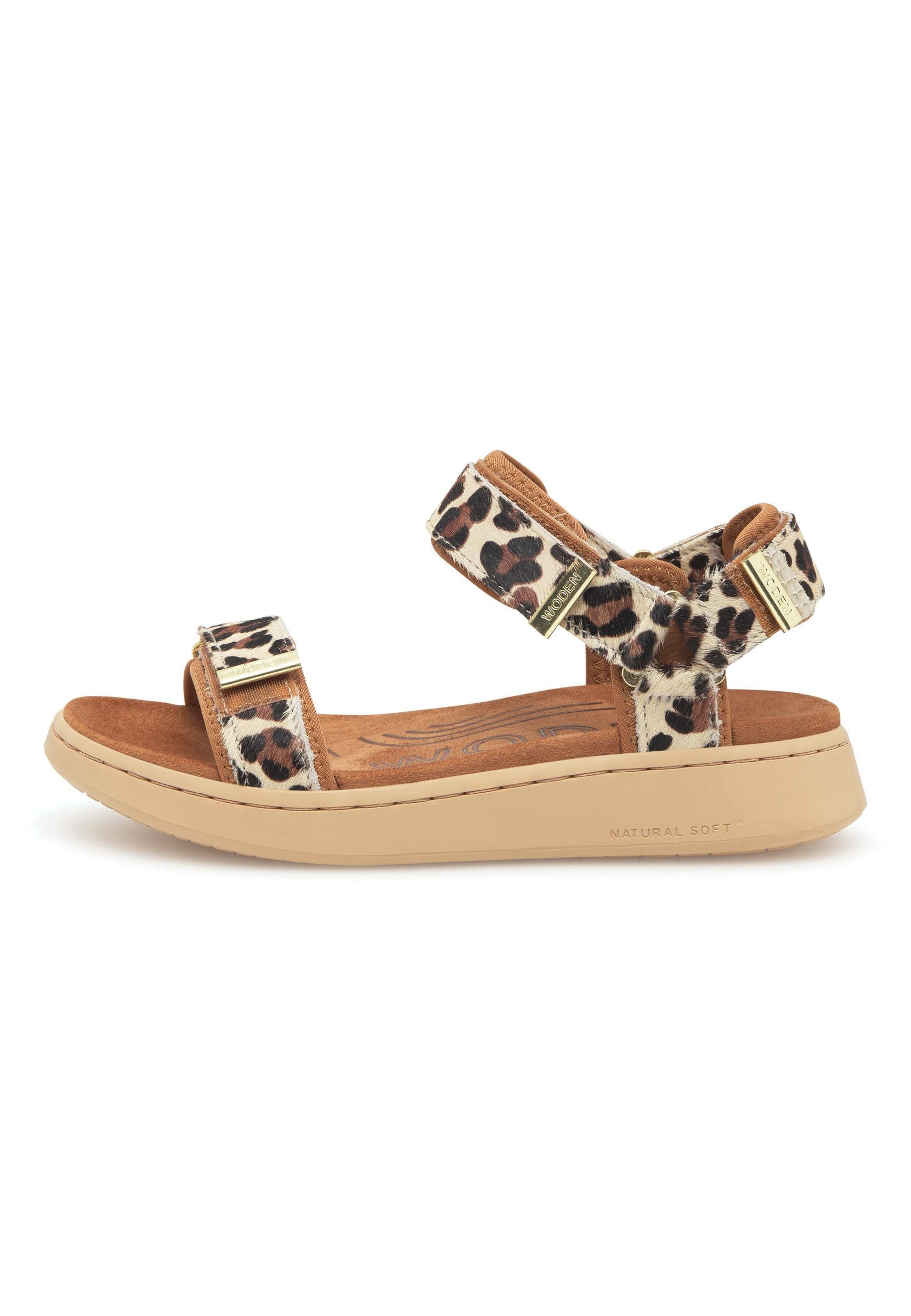 WODEN Damen Sandalen - LINE ANIMAL WL673 - leopard | Bester Preis, bester Style – shoedeal