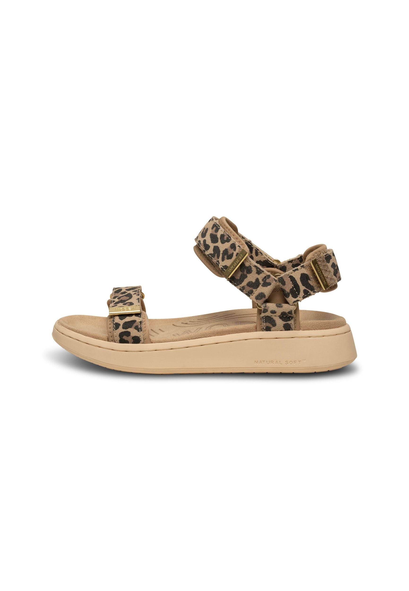 WODEN Damen Sandalen - LINE SUEDE WL932 - leopard | Bester Preis, bester Style – shoedeal
