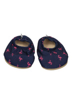 SLIPSTOP Hausschuhe Badeschuhe ELLA Flamingos navy pink