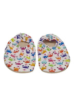 SLIPSTOP Hausschuhe Badeschuhe FUNNY CRABS weiß bunt