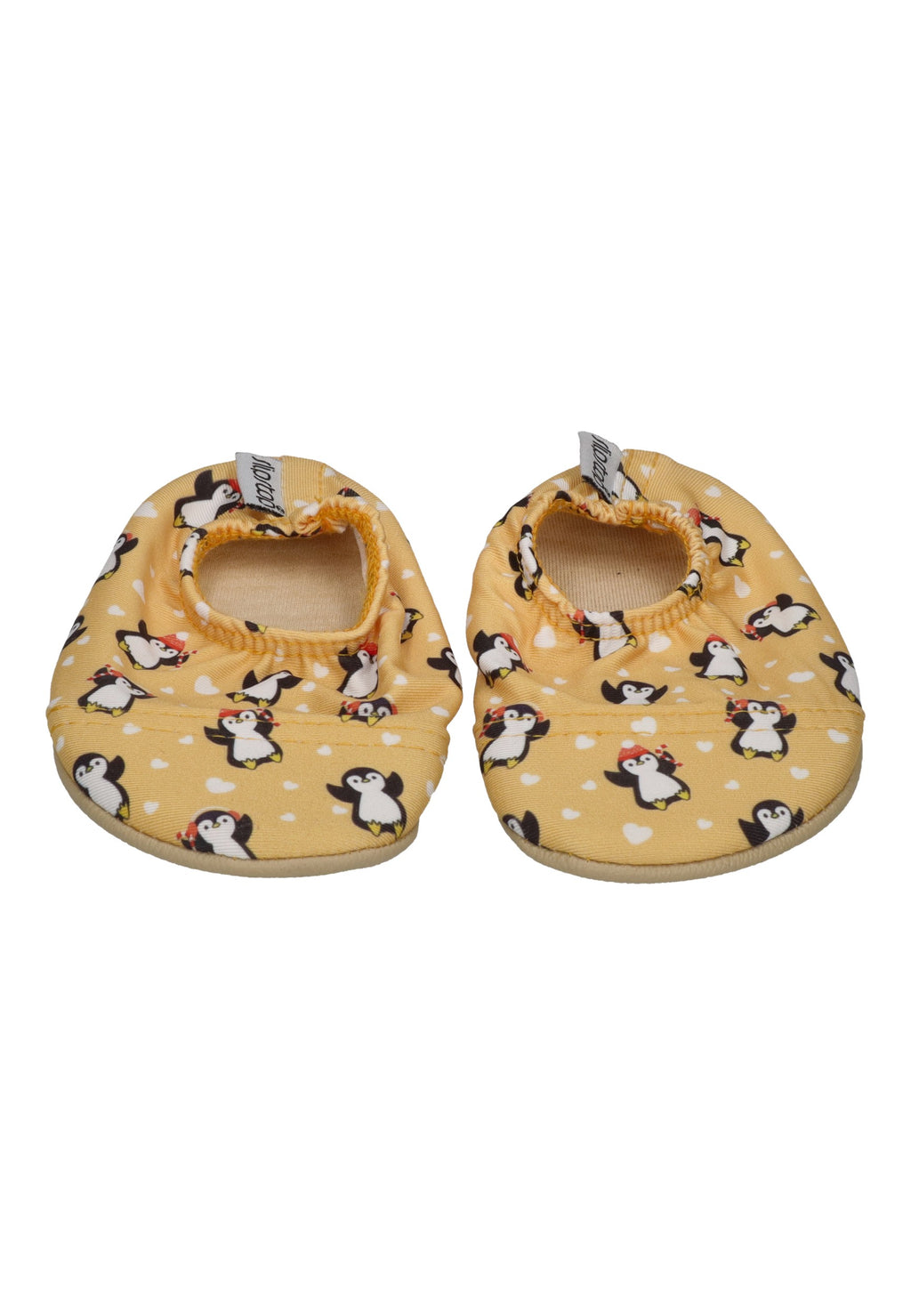 SLIPSTOP Hausschuhe Badeschuhe HAPPY FEET Pinguin yellow