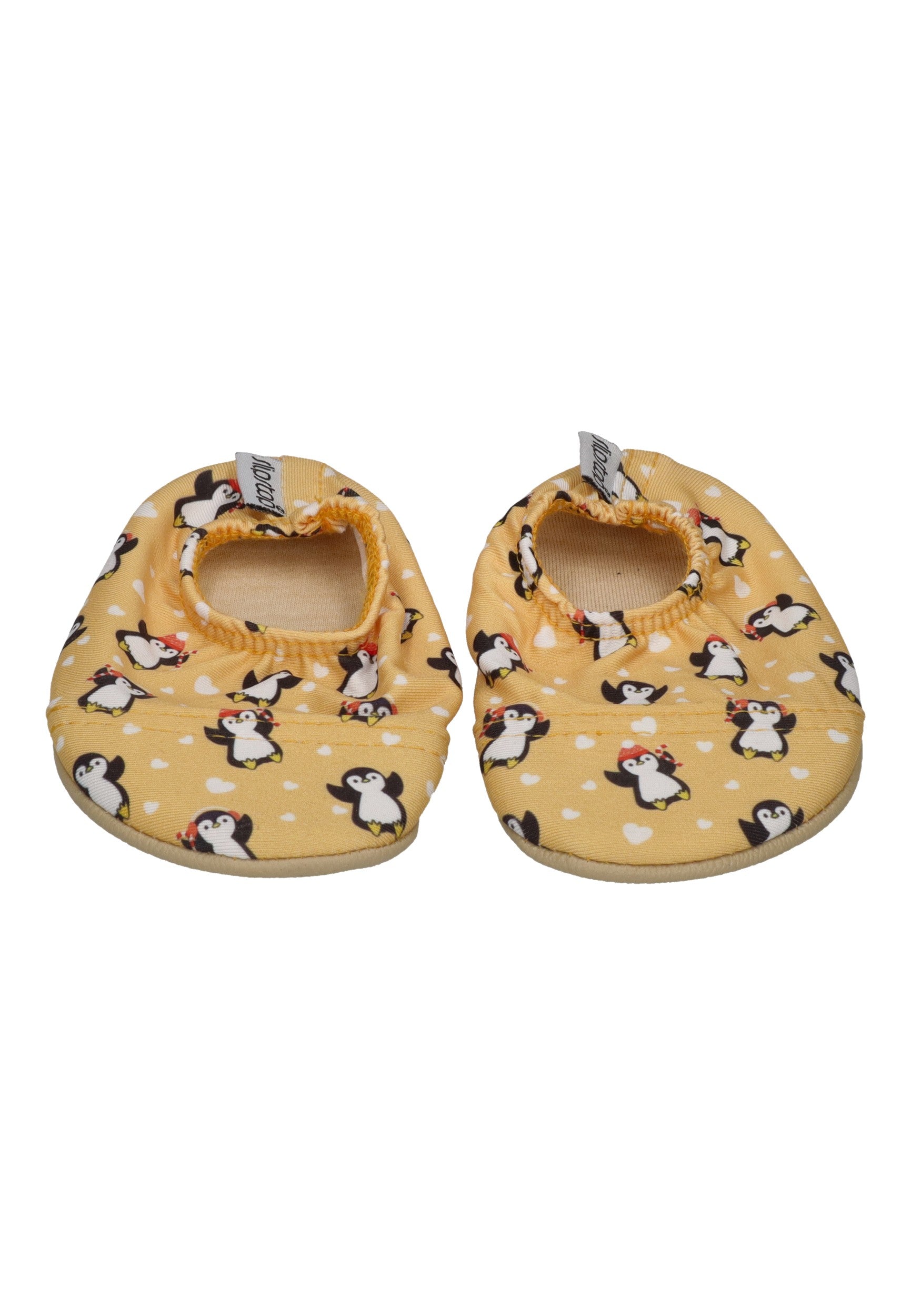 SLIPSTOP Hausschuhe Badeschuhe HAPPY FEET Pinguin yellow
