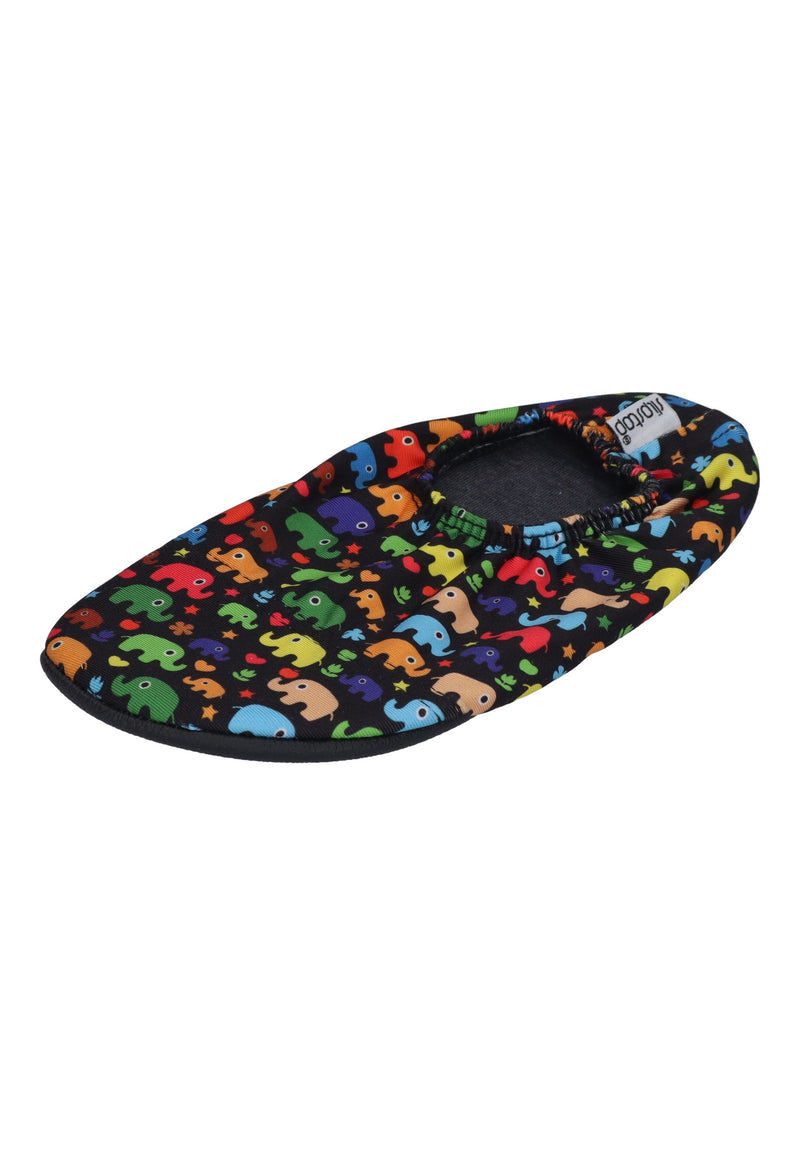 SLIPSTOP Hausschuhe Badeschuhe ROMPY Elefanten bunt