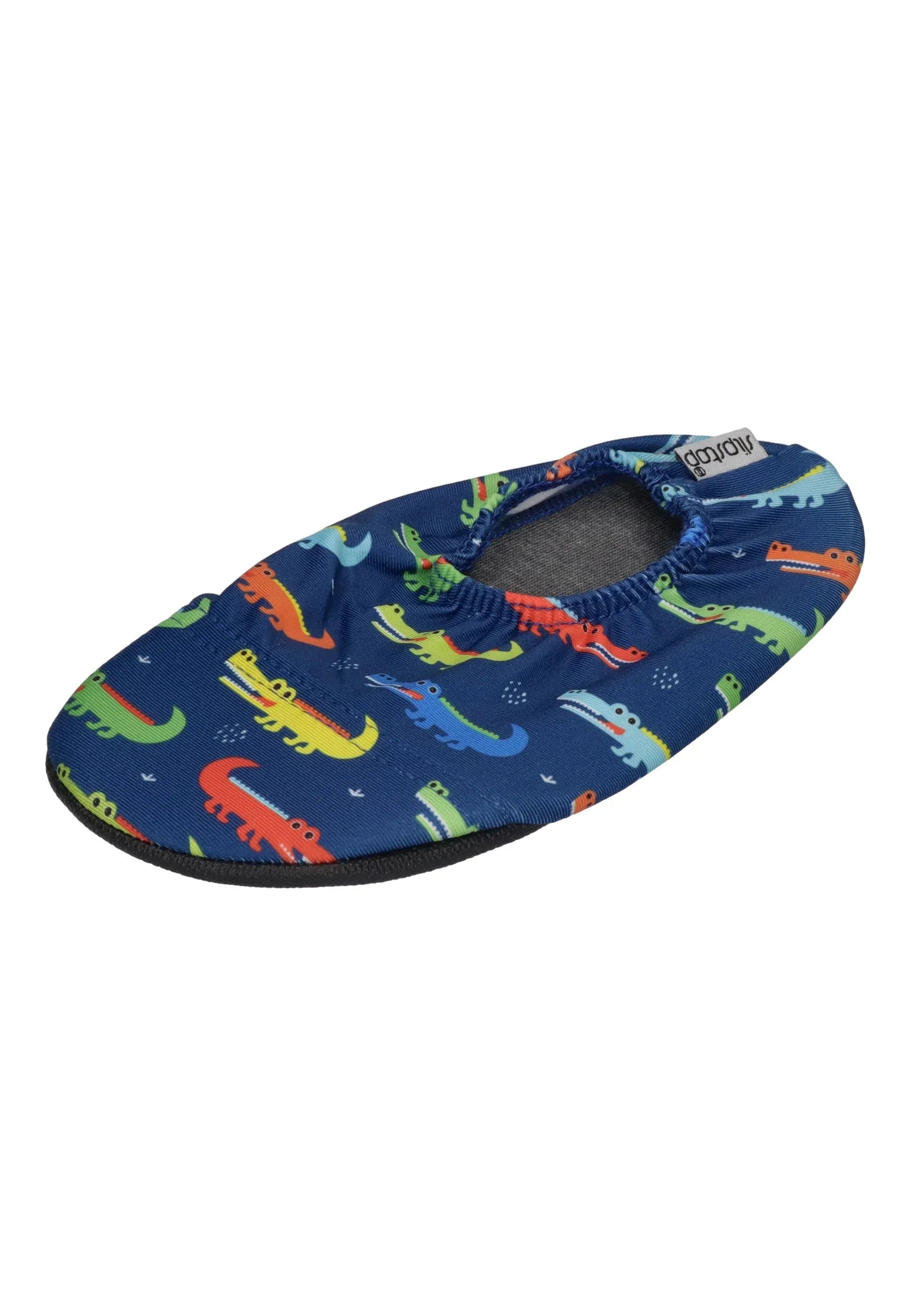 SLIPSTOP Kinder Hausschuhe Badeschuhe Amazonas Croco dunkelblau