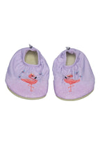 SLIPSTOP Kinder Hausschuhe Badeschuhe April Flamingo flieder