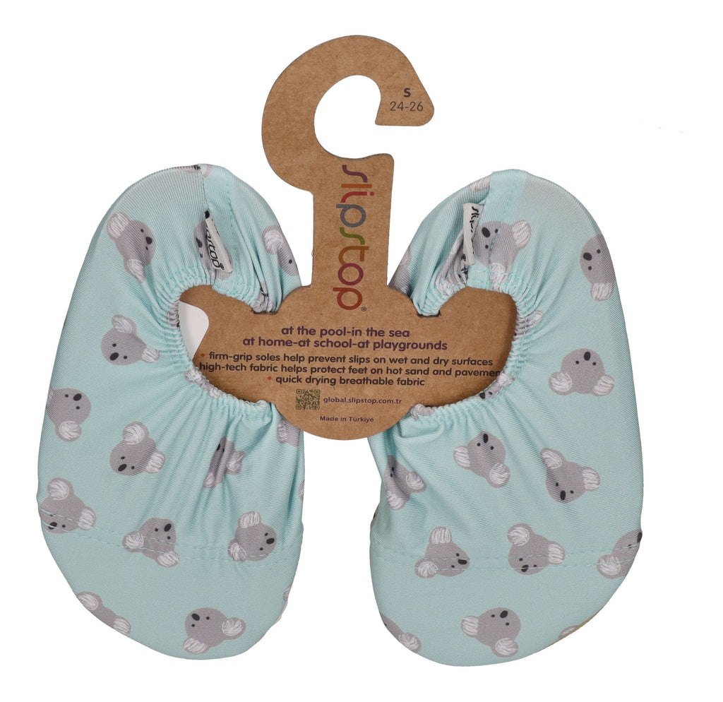 SLIPSTOP Kinder Hausschuhe Badeschuhe BAMBOO Koalas mintgrün