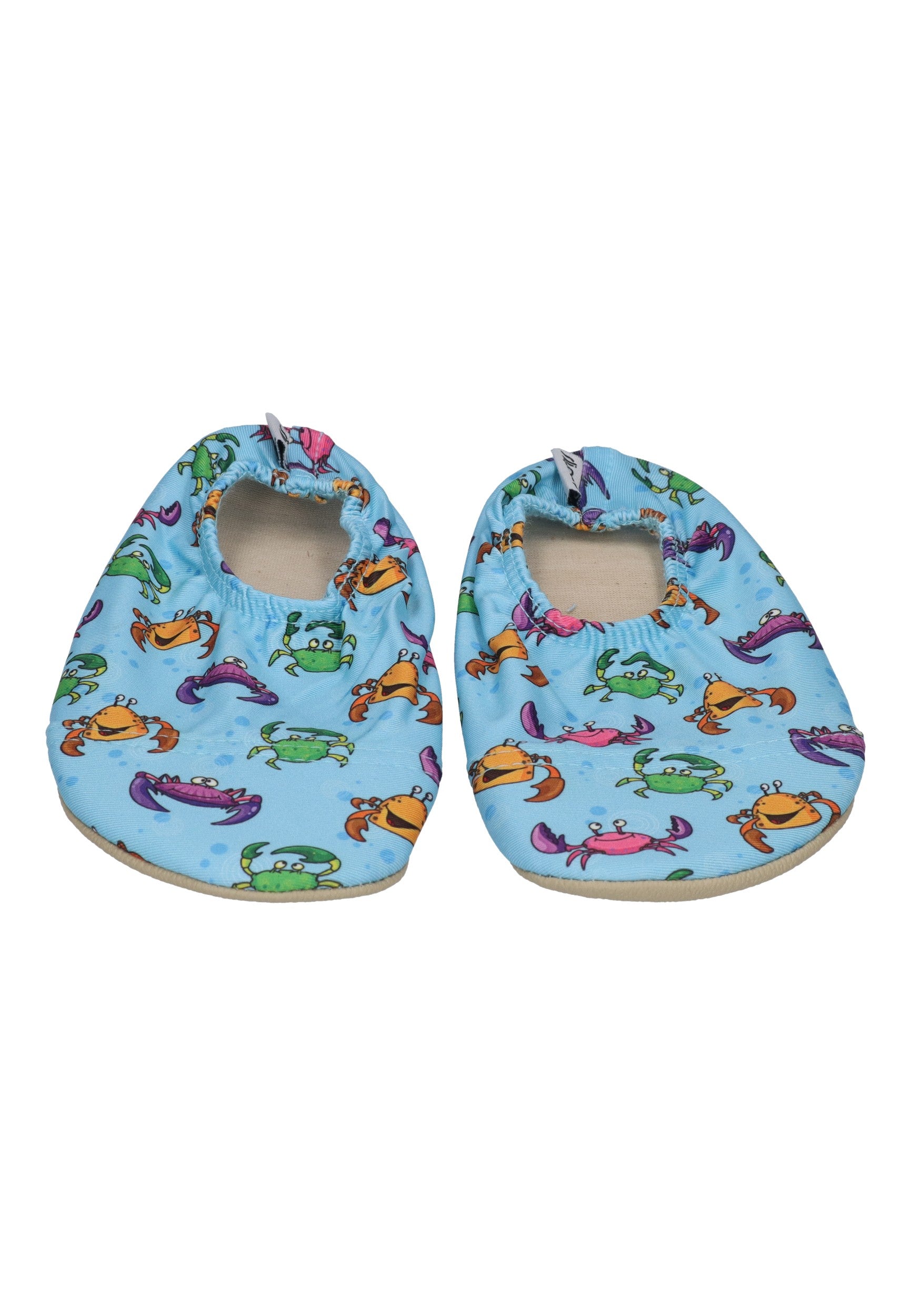 SLIPSTOP Kinder Hausschuhe Badeschuhe BUBBA Krabben Blau