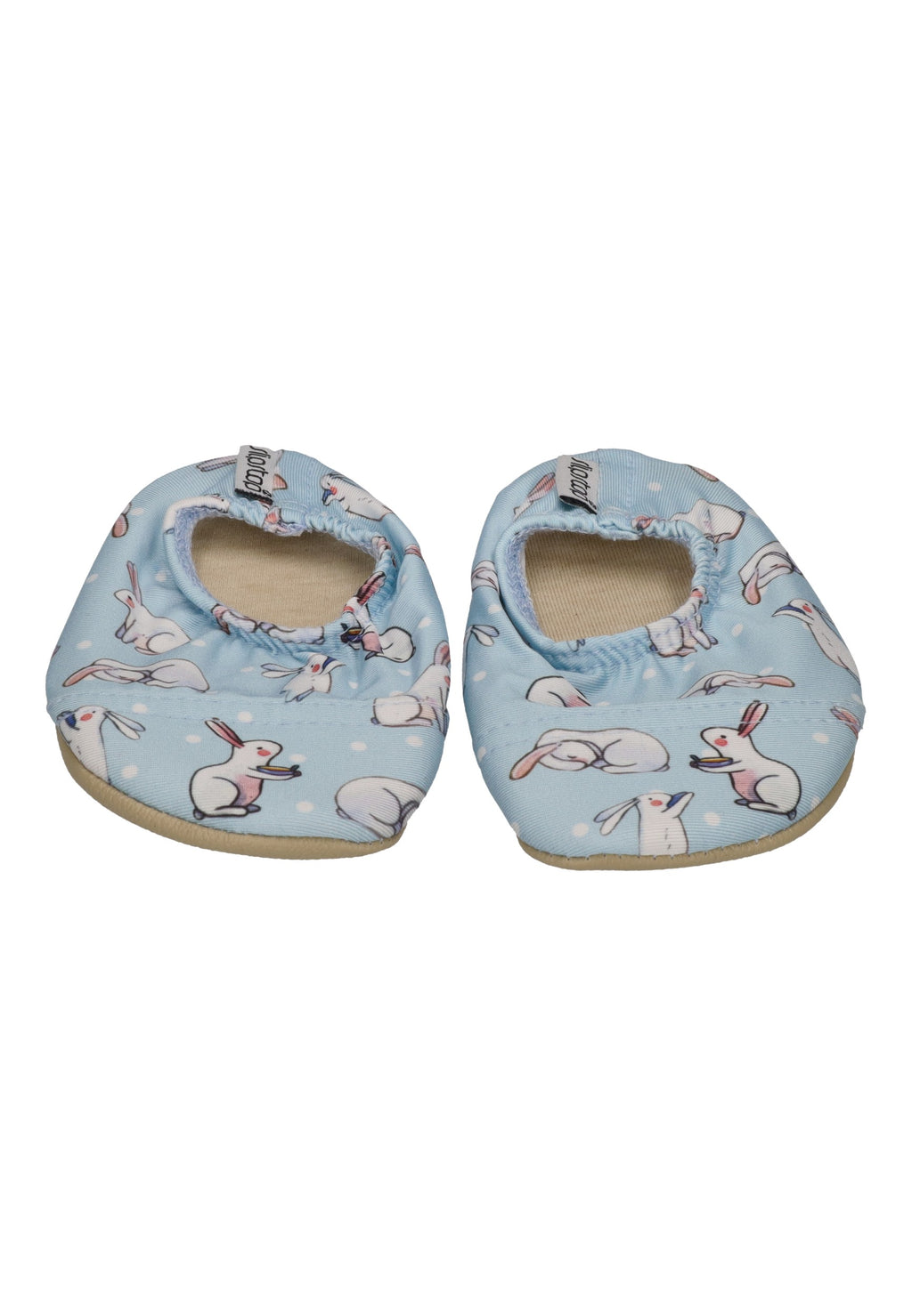 SLIPSTOP Kinder Hausschuhe Badeschuhe BUNNY hellblau
