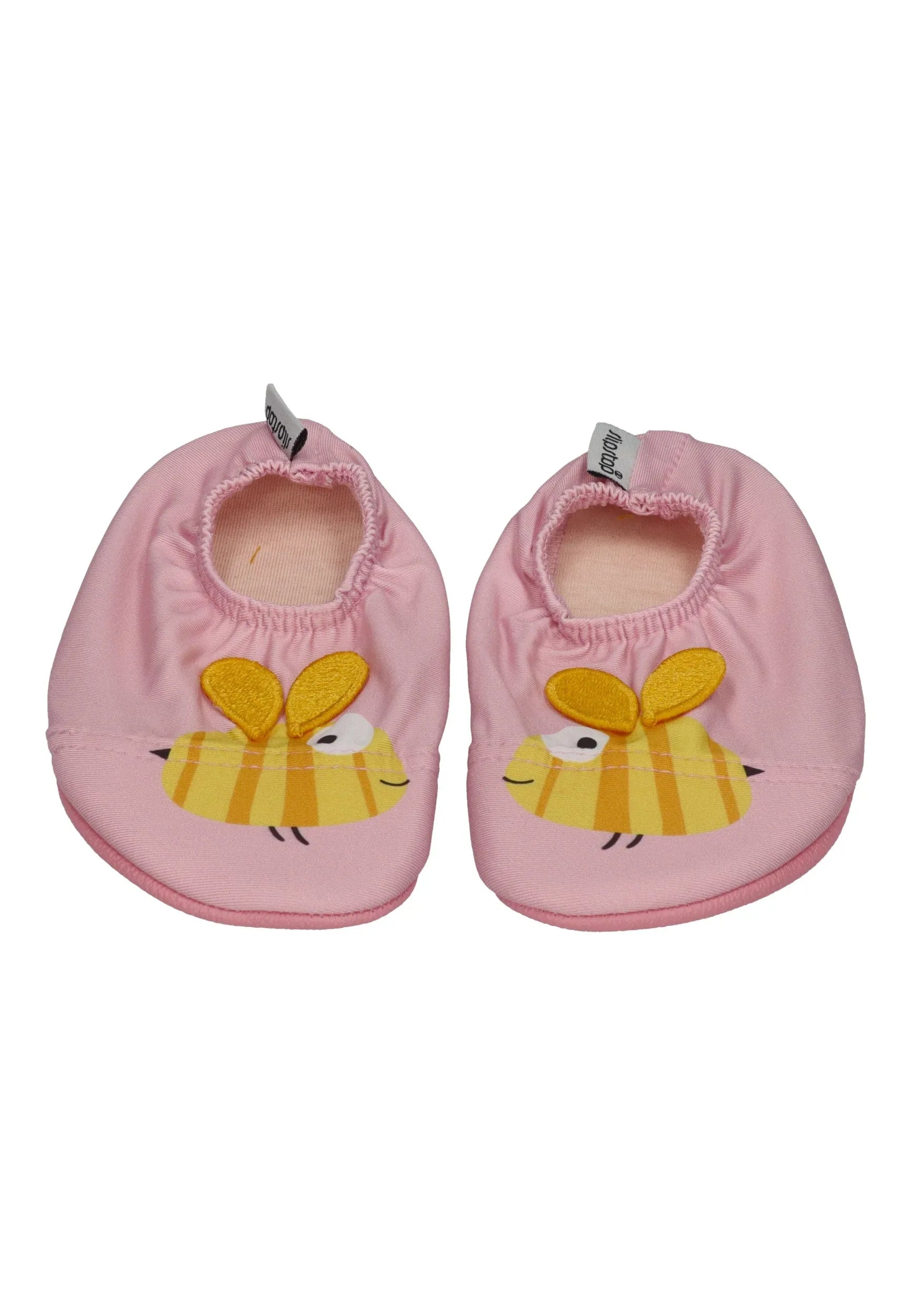 SLIPSTOP Kinder Hausschuhe Badeschuhe Bee rosa