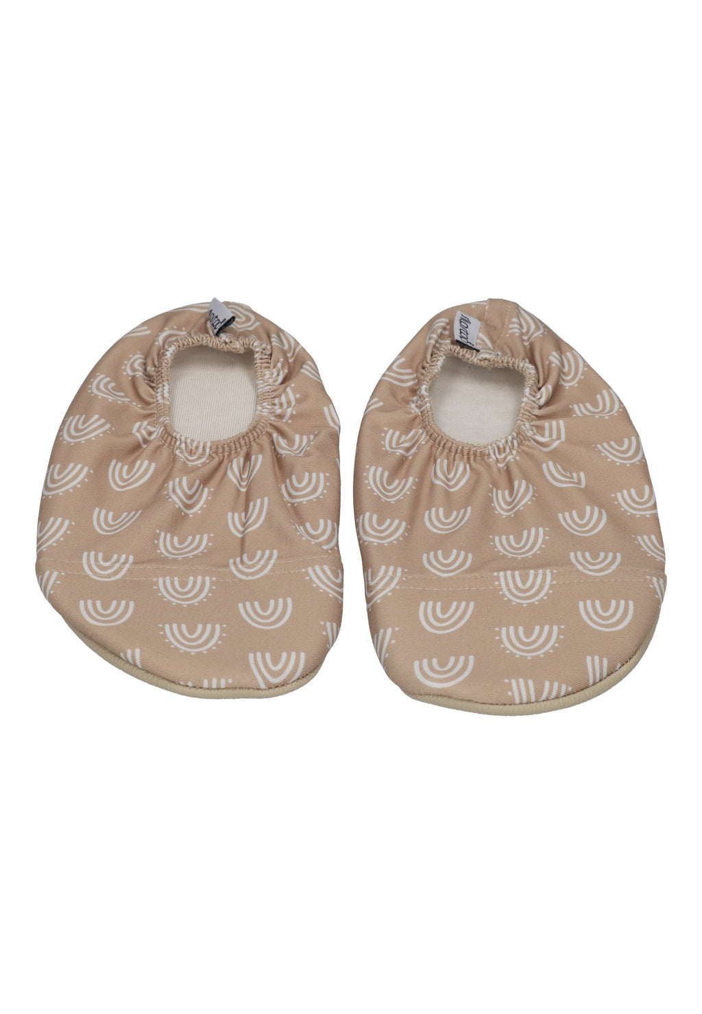 SLIPSTOP Kinder Hausschuhe Badeschuhe CARAMEL Regenbogen beige